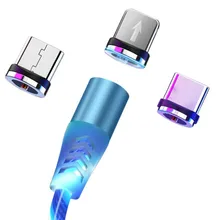 Цветной магнитный кабель Micro USB type-C для быстрой зарядки подходит для Android/lightning/type-C