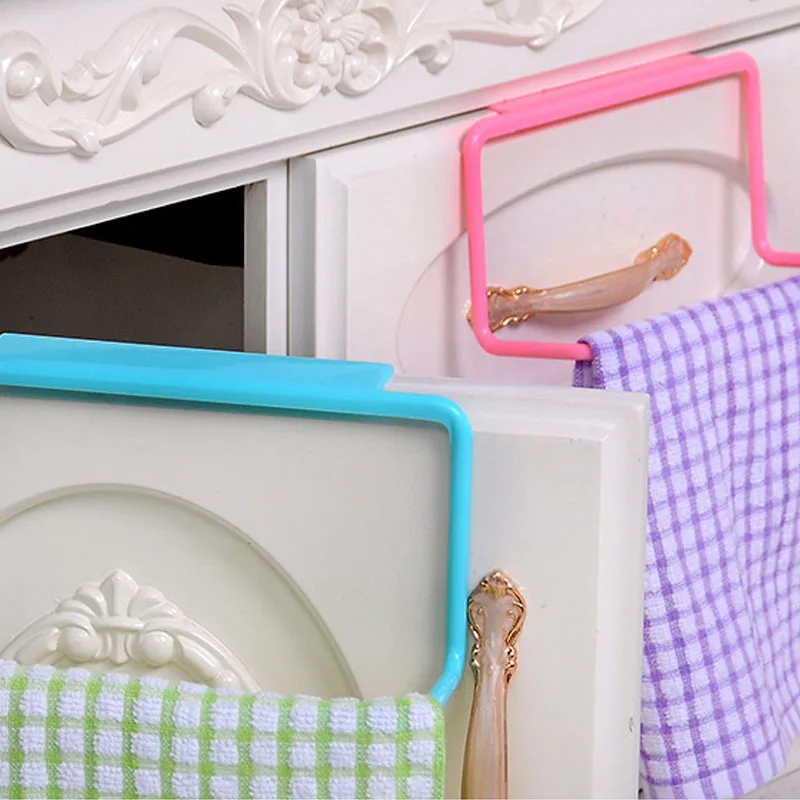 Cabinet Hanging Towel racks Door Kitchen Shelf Wash Cocina Hanger Bathroom Accessories Hook Storage Cupboard Organizer
