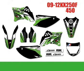 

Motorcycle GRAPHICS Personalised DECALS STICKERS For Kawasaki KX450F KXF450 KX250F KXF250 2009 2010 2011 2012 KXF 450 KXF 250