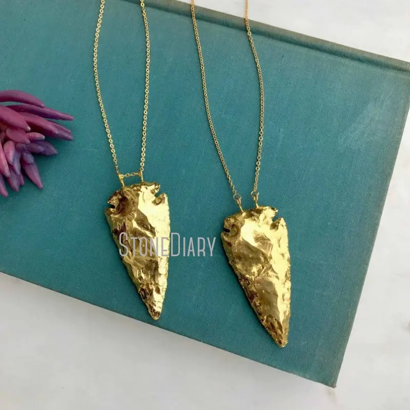 

Золотое ожерелье NM36567 с наконечником стрелы, богемное ожерелье со стрелкой в стиле бохо, покрытое золотом