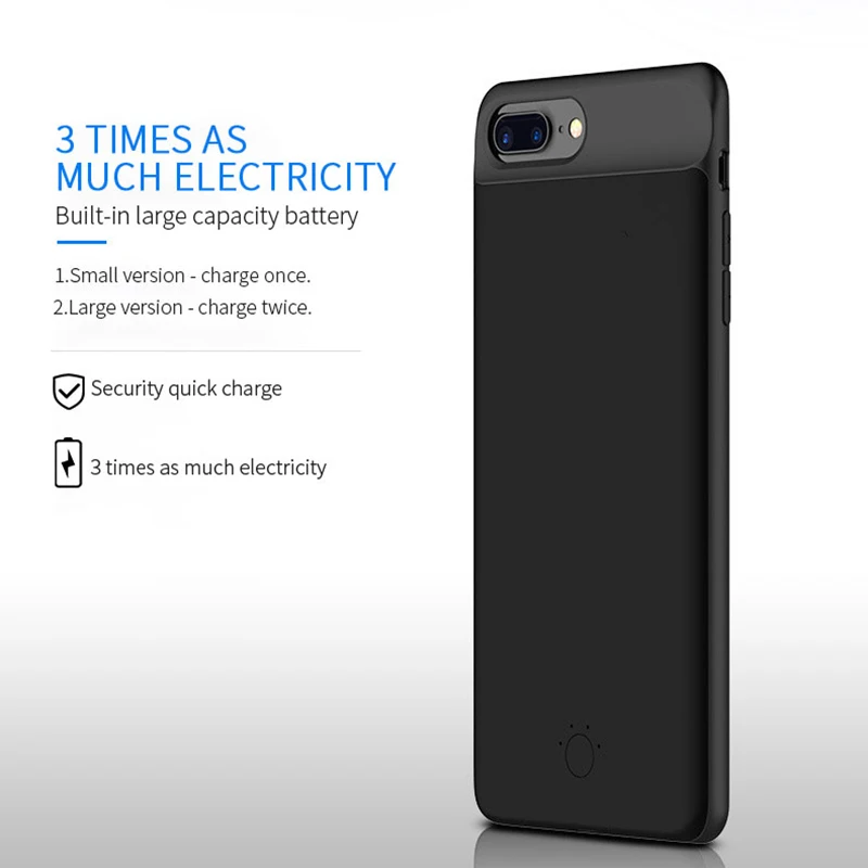 Чехол для аккумулятора для iPhone 6 s 6s 7 8 Портативный чехол для зарядки для iPhone 6Plus 6s 7 8 Plus чехол для зарядного устройства