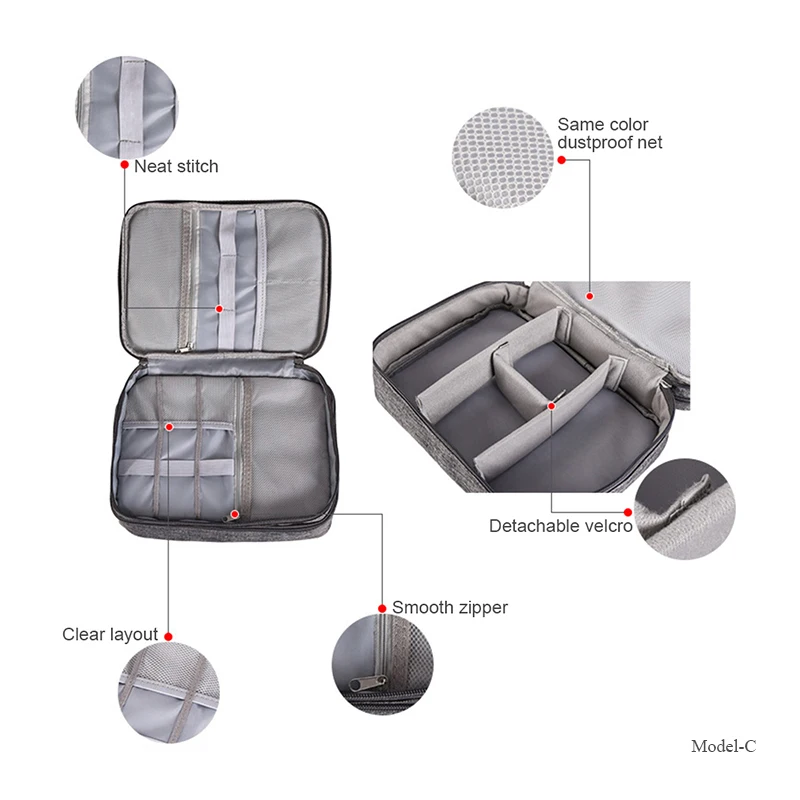Cable Organizer Bag Electronic Storage Bag Gadget Organizer Charger Cable Wires Headphone Case Travel Digital Accessories Pouch 4 Cable Organizer Bag Electronic Storage Bag Gadget Organizer Charger Cable Wires Headphone Case Travel Digital Accessories Pouch 4