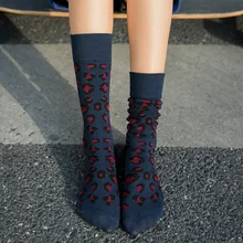 1 пара женских Модных носков с леопардовым принтом зимние теплые винтажные носки в стиле Харадзюку для девочек в стиле ретро; Рождественский подарок; коллекция года; Лидер продаж; сезон осень