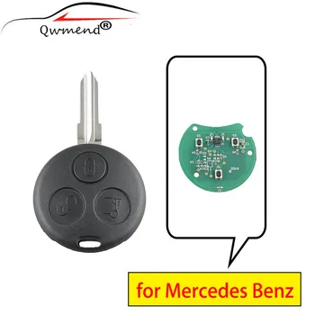 

QWMEND 3 Buttons 434Mhz Car Remote Key for Mercedes Benz Smart City ForTwo Passion Pulse Smart Car Key