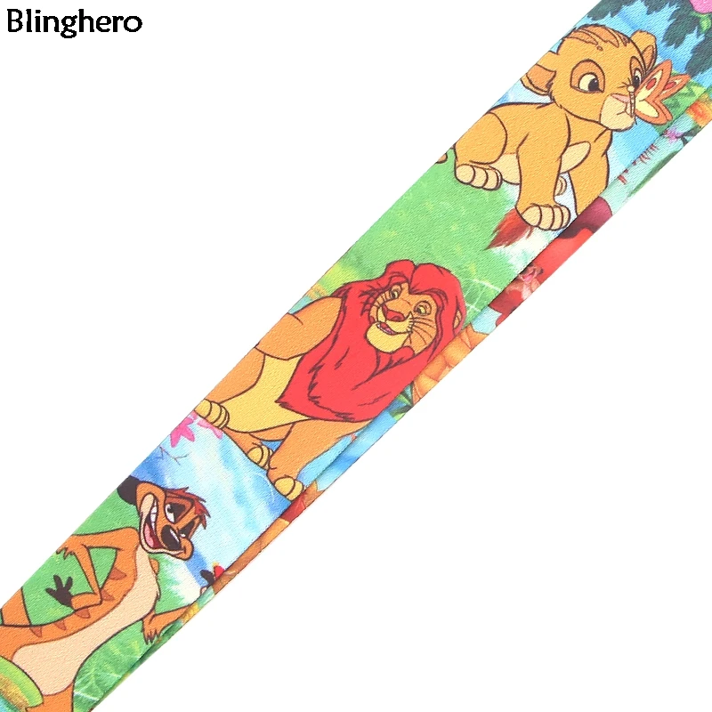 Blinghero Король Лев ремешки мультфильм шейный ремешок для ключей телефона USB значок милый ремешок-держатель подарок модные аксессуары BH0380
