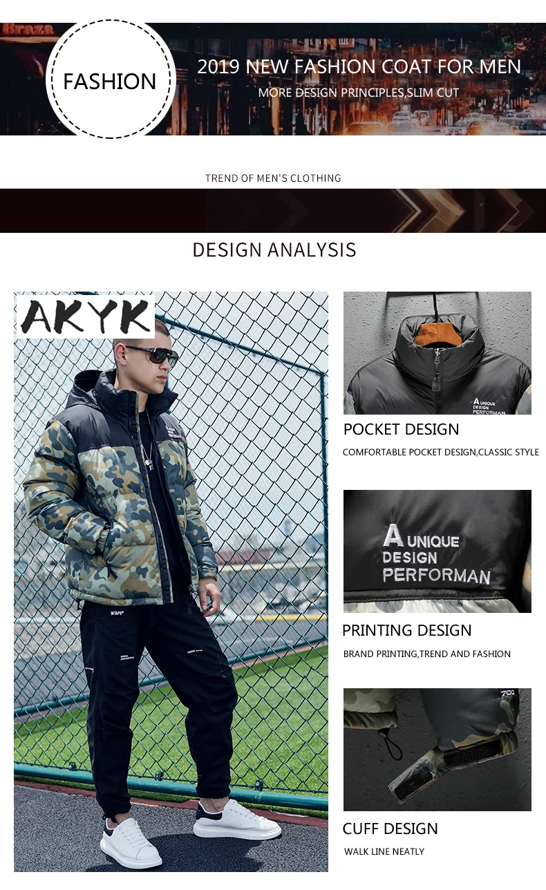 New fashion casual men's coat winter