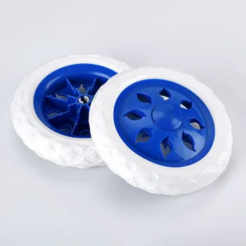 

uxcell 2pcs Shopping Cart Wheels Trolley Caster Replacement 6.5 Inch Dia Rubber Foaming Light Blue Pink Brown Red Blue