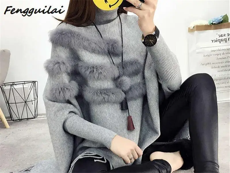 New Spring Autumn Gray Pullovers Sweaters Loose Tassel Soft Shawl Poncho Women Slash Neck Bat Long Sleeve Pullover Sweater Shawl New Spring Autumn Gray Pullovers Sweaters Loose Tassel Soft Shawl Poncho Women Slash Neck Bat Long Sleeve Pullover Sweater Shawl
