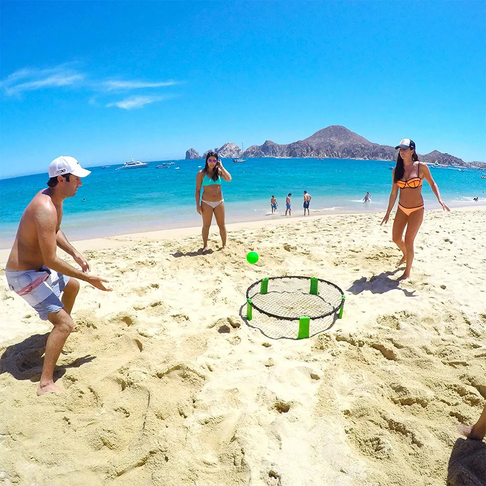 Игровой набор Slammo ПВХ пляжный Spikeball комплект включает 3 мяча надувной насос помощь в обучении высокое качество