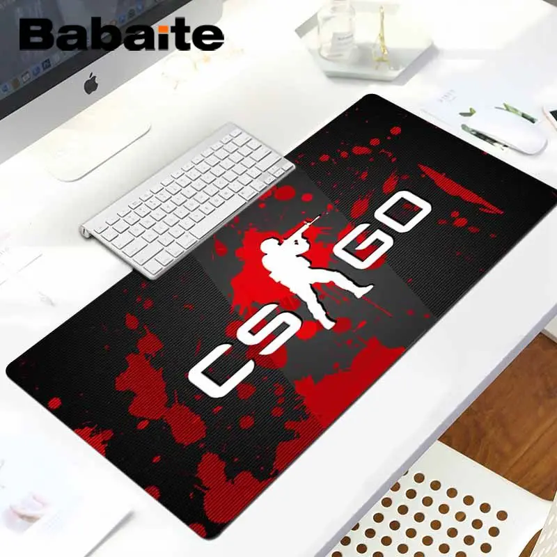 Babaite заказной кожи CS GO пистолет резиновая мышь прочный Настольный коврик для мыши ноутбук игровой Lockedge мыши коврик для мыши - Цвет: LockEdge 30x80cm