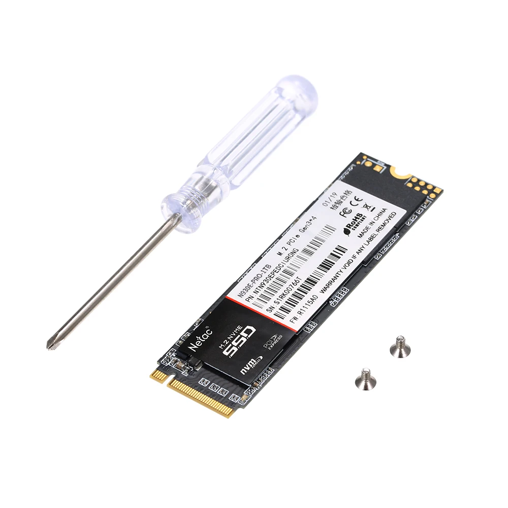 Netac N930E Pro M.2 2280 SSD 1 ТБ NVMe PCIe Gen3* 4 3D MLC/TLC NAND Flash твердотельный накопитель SSD