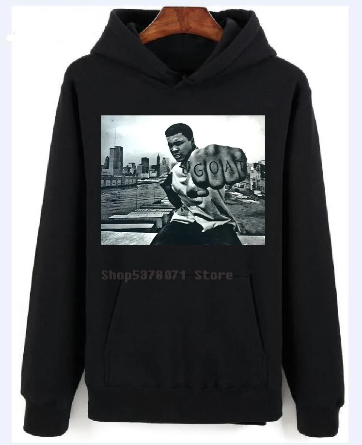 Muhammad Ali GOAT Greatest of all Time черные премиум толстовки для бокса новые Swearter для мужчин Swearter