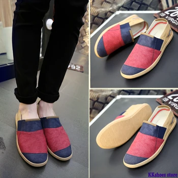 

Men Loafers Spring Summer Light Mixed Colors Canvas Youth Shoes Men Breathable Fashion Flat Footwear Walking Shoes Boat Shoes