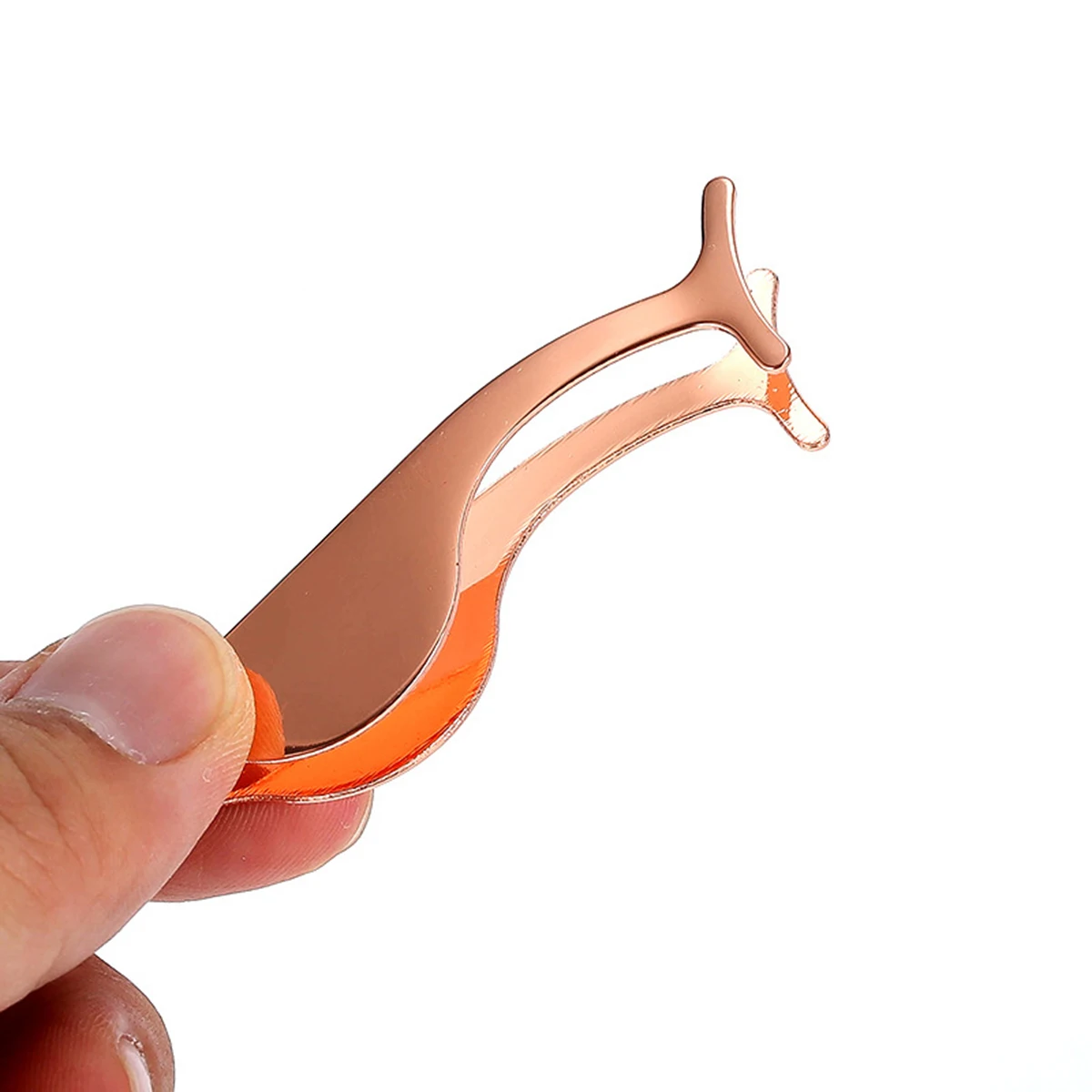 4Pcs/lot Rose Gold Eye Lashes Makeup Set Stainless Steel Eyelash Curler Eyebrow Tweezers Scissors False Eyelash Applicator