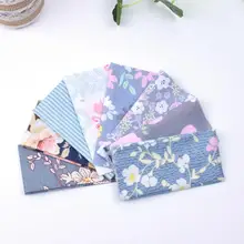 DIY 8 шт./лот 25x25 см светло-голубой цветочный узор хлопок Pur-cut Лоскутная Ткань Набор для шитья стеганые ремесла для ручной работы