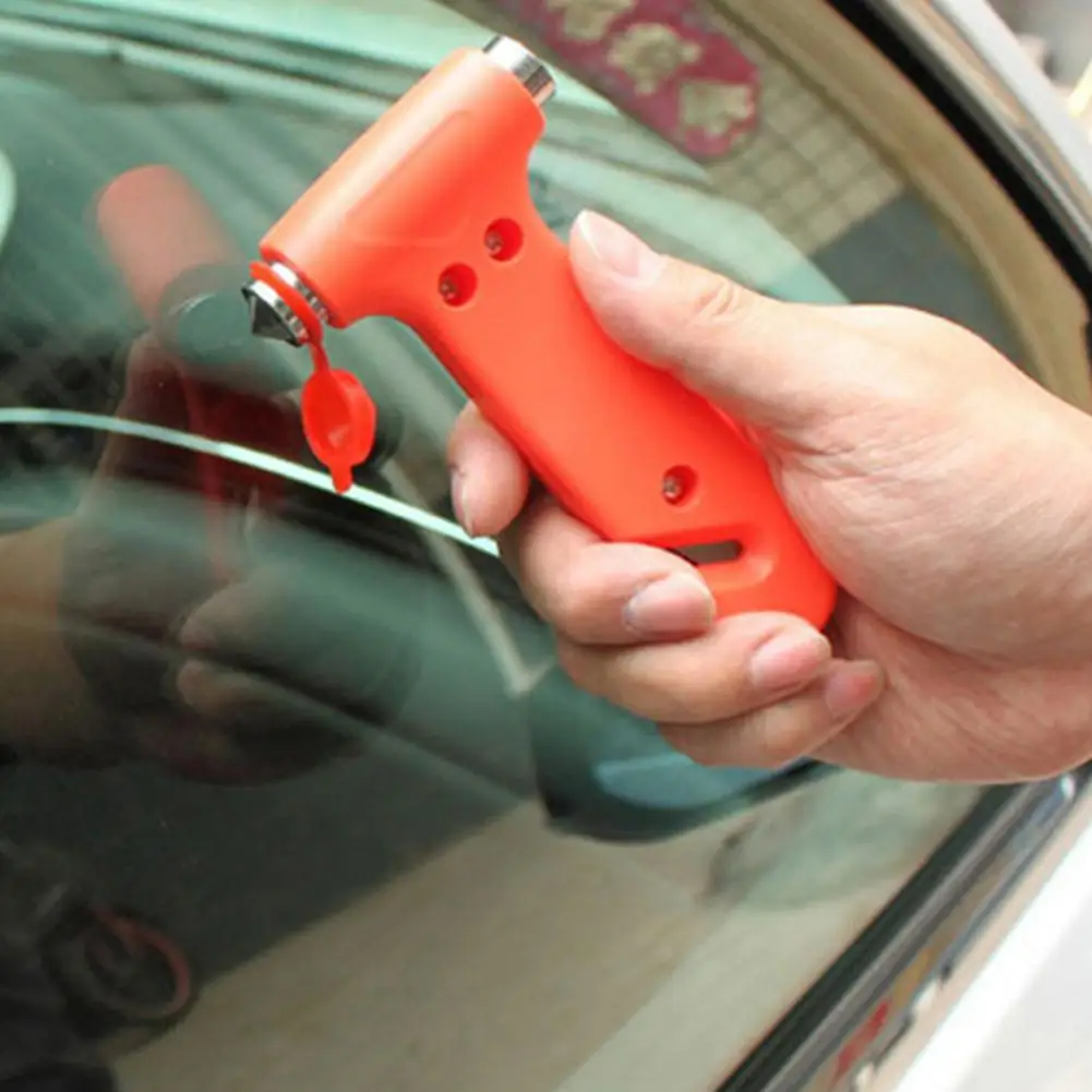 Car safety escape glass window breaker emergency hammer seat belt rescue tool_H 
