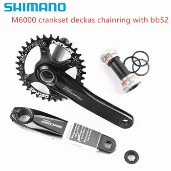 

Shimano DEORE m6000 crankset with Deckas 96BCD chainring 11 speed bike bicycle mtb Narrow Wide round chainring 30T 32T 34T 36T