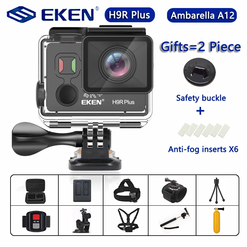 

Original EKEN H9R Plus Action Camera Ultra HD 4K A12 4k/30fps 1080p/60fps for Panasonic 34112 14MP go waterproof wifi sport Cam