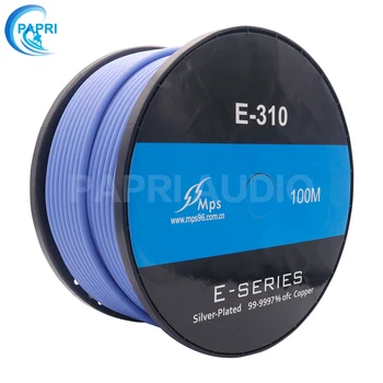 

PAPRI HiFi MPS E-310 99.9997%OFC Silver Plated Signal Line Audio Wire RCA Audio Cable 0.94mm2/17AWG*2 1 Meter