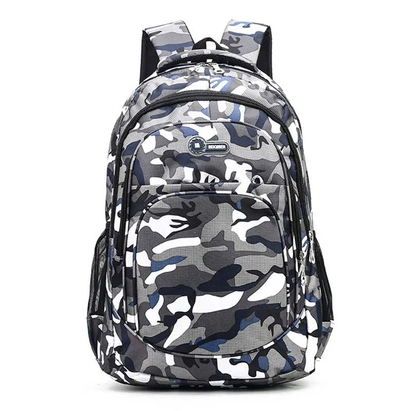 Litthing 2 размера для девочек и мальчиков, детский рюкзак, Детская сумка для книг, камуфляжные водонепроницаемые школьные сумки, Mochila Escolar, школьный рюкзак - Цвет: blue large