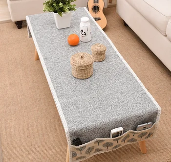 

Woven Rectangular Cotton Linen Coffee Tablecloth Home Textile Practical Table Cloth TV Refrigerator Cover Towel Room Decor LF923