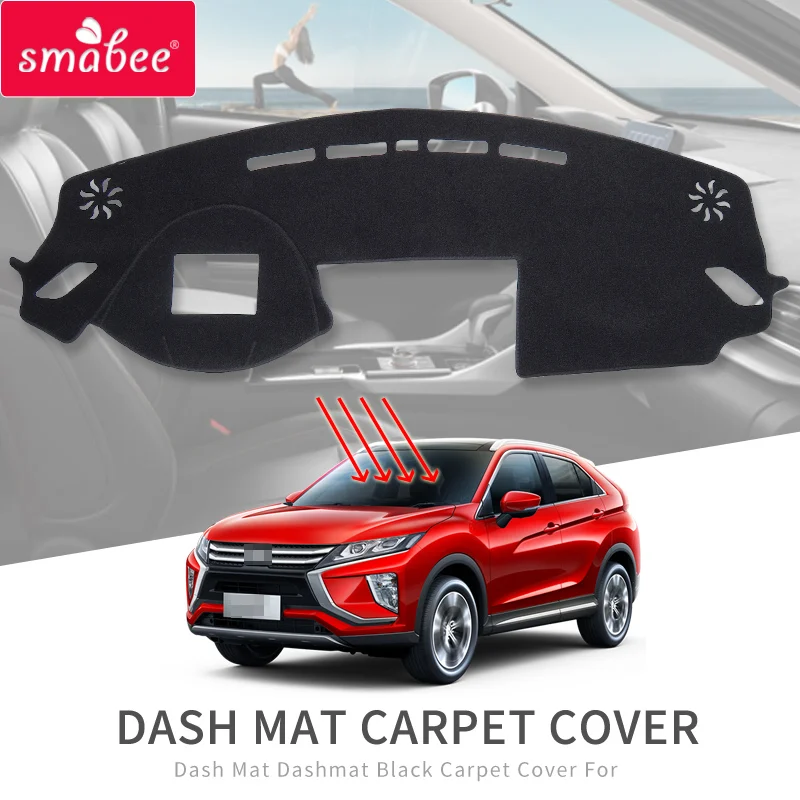 

For Mitsubishi Eclipse Cross 2018 2019 LHD Car Dashboard Cover Dash Mat Non-slip Sun Shade Pad Carpets Trim Accessories BLACK