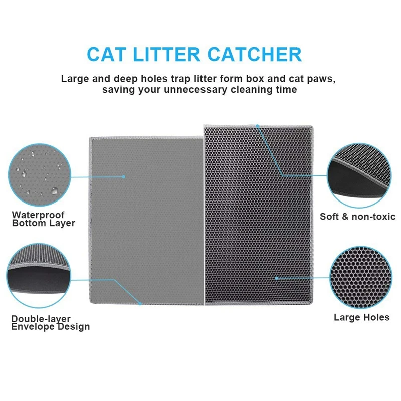 Коврик для кошачьего туалета EVA двухслойный коврик для кошачьего туалета с водонепроницаемым нижним слоем kattenmand черная кровать для кошек