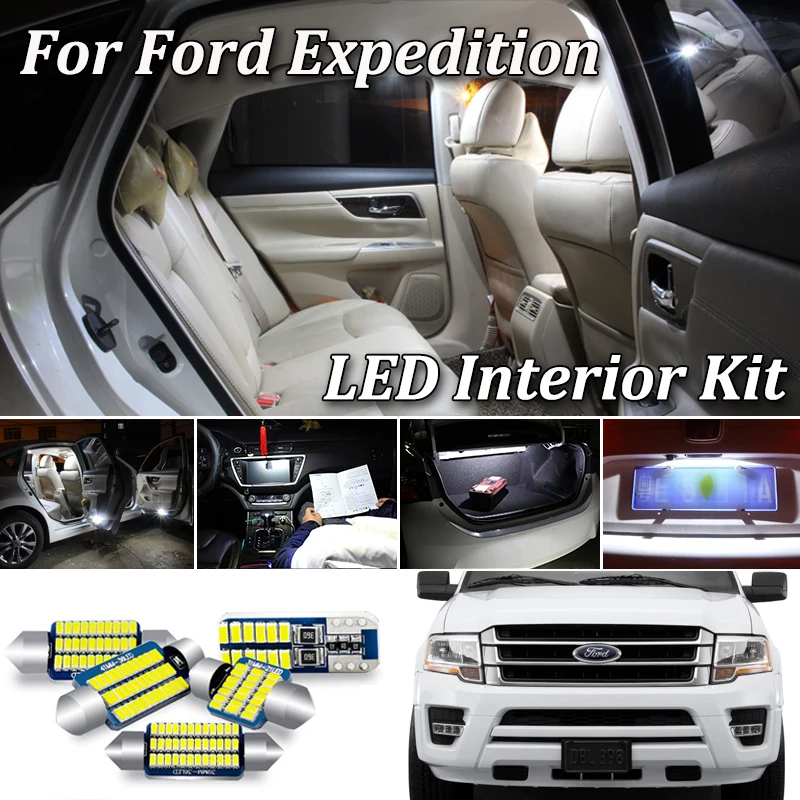 100% без ошибок Canbus для Ford Expedition светодиодный купольный светильник с внутренней