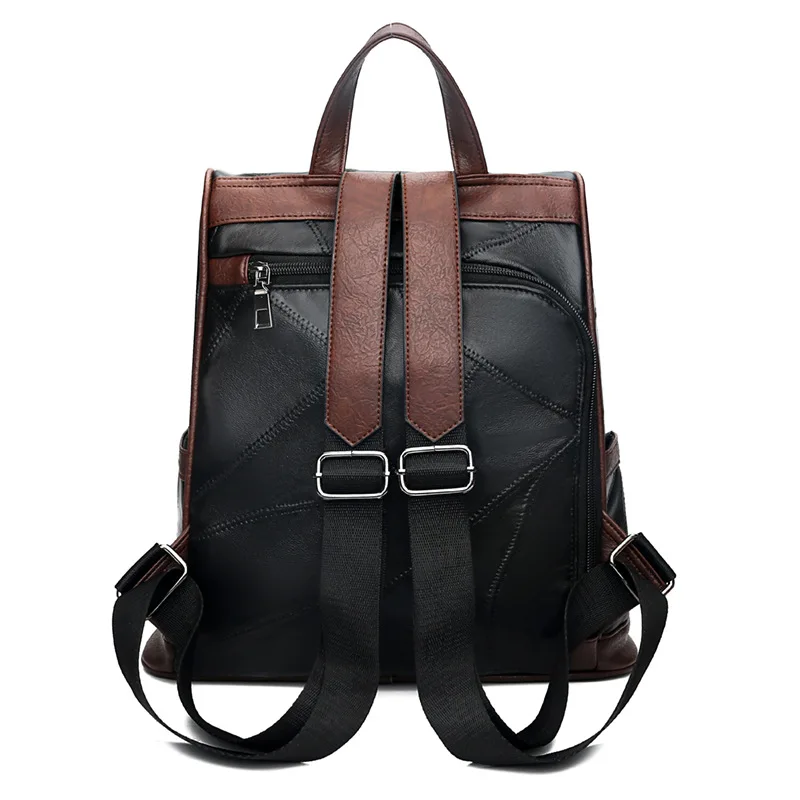 

Women's backpack 2019 Softback Zipper brand new leather backpack large capacity anti-theft soft leather travel bag