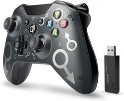 [2021 Newest Version] Wireless Controller, W&O Wireless PC Gamepad with 2.4GHZ Wireless Adapter, Compatible with Xbox One/One