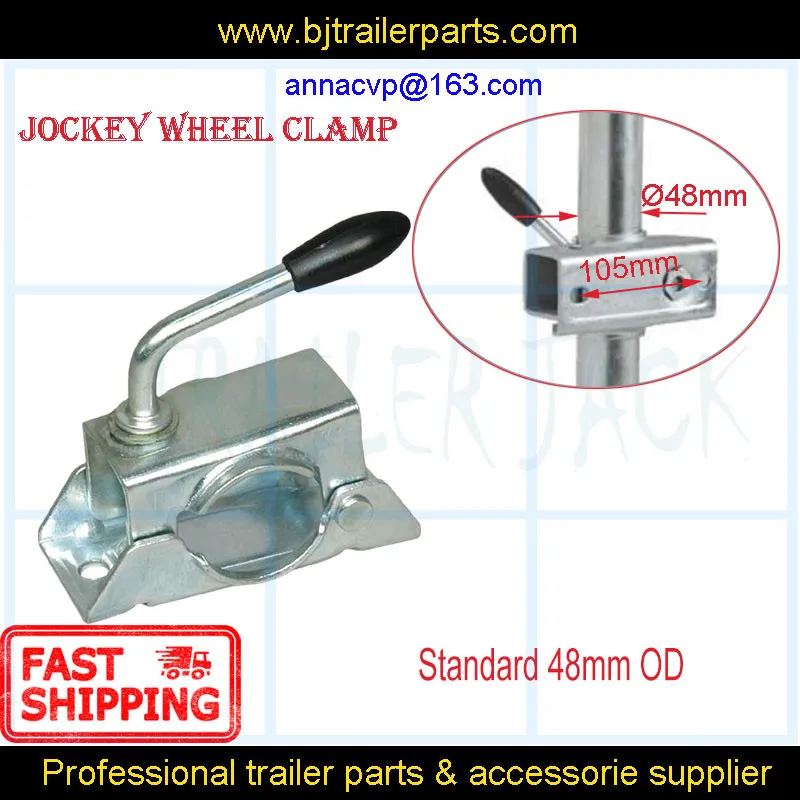 leisure MART A pair of trailer prop stands corner steadys 34mm diameter x 460mm length with split clamps Pt no LMX1508 