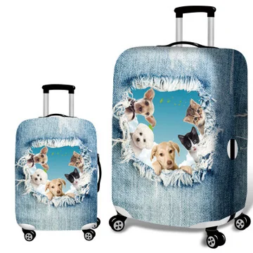 Animal Cat Travel Luggage Cover Protective Suitcase Cover Trolley Case Accessories Travel Luggage Dust Cover for 18 To 30 Inch