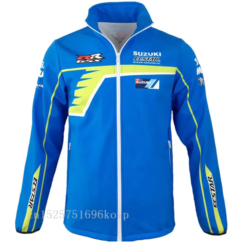 Мужские мотоциклетные куртки для Kawasaki Racing Team, Толстовки для мотокросса, спортивные флисовые ветрозащитные теплые куртки - Цвет: Черный