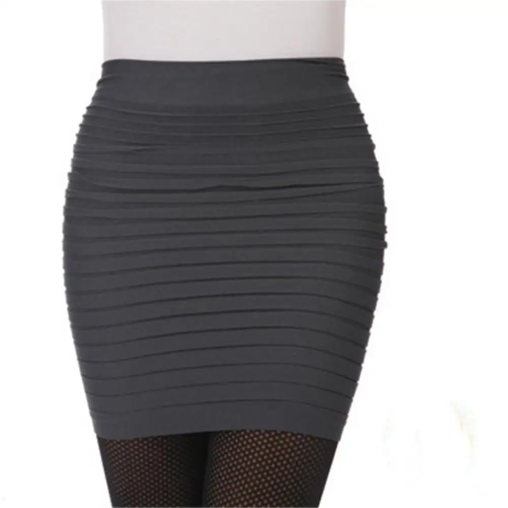 1 шт. Однотонная юбка-карандаш трикотажная эластичная Офисная Женская юбка с высокой талией черная модная красная длинная юбка Лидер продаж - Цвет: 11