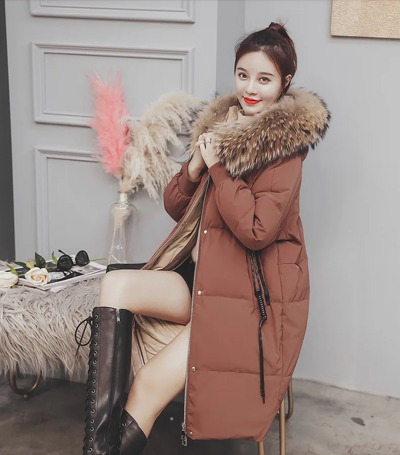 

2019 New Style Women's Winter down Jacket Cotton-padded Clothes Korean-style Loose Cotton Overcoat Female Winter Mid-length down
