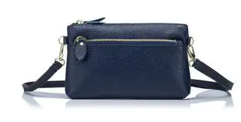 sapphire blue Ковбойские Брендовые женские маленькие сумки-мессенджеры, сумки на плечо из натуральной кожи, женские сумки с двойной молнией, сумки через плечо, сумка для телефона - Цвет: sapphire blue