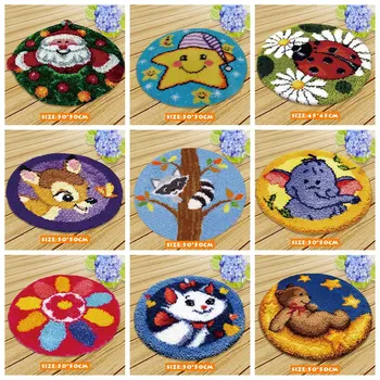 

Embroidery Carpet Foamiran For Needlework Latch Hook Rug Kits Diy Knoopkussen Dieren Latch Hook Knooppakket Tapijt Tapijt Kussen