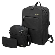 3 шт./компл. Для мужчин рюкзак сумка мужской зарядка через usb ноутбук рюкзак Для женщин компьютерные сумки школьный Для мужчин плеча комплекты с сумкой сумки# L10