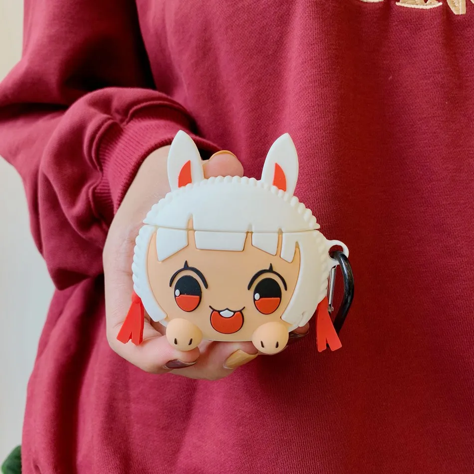 838 3D чехол для наушников с единорогом для Airpods 2 чехол силиконовый чехол с кроликом для Airpods 1 чехол для наушников с кольцом - Цвет: 838