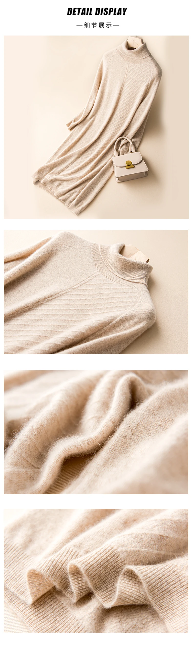 Vestidos de Alta Adishree Mulher Inverno Cashmere Blusas Outono Malha Pullovers Qualidade Quente Feminino Espessamento Gola Alta 100% 10 High Quality Moda Feminina