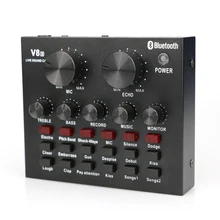 Profession carte son externe Interface Audio pour ordinateur téléphone Microphone karaoké Live DJ Console de mixage son changeur de voix