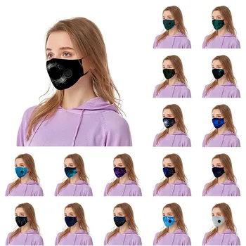 

Women Fashion Printing With Breathing Facemask Washable Reusable maska breathable maske Health Care Cycling Facemask mascarillas