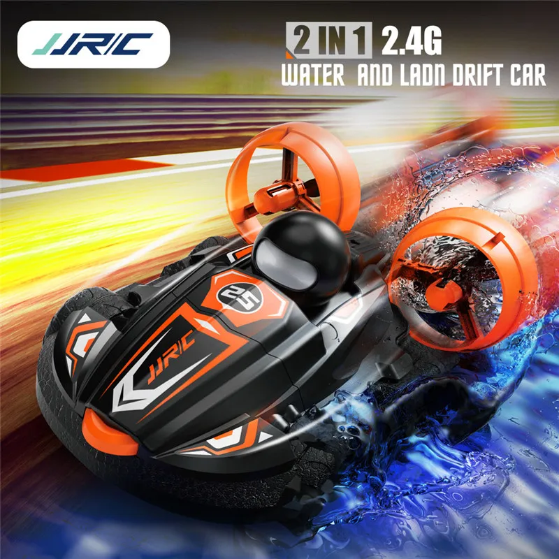 JJRC Q86 2.4G 2 IN 1 amfibi sürüklenme araba uzaktan kumanda Hovercraft hız teknesi RC dublör araba çocuk Boys için outdoorRC modelleri oyuncaklar