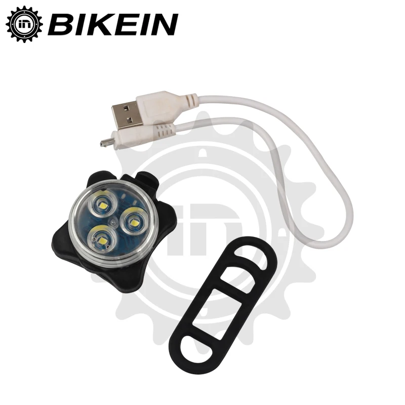 BIKEIN-велосипедный велосипед 3 светодиодный передний головной светильник перезаряжаемый задний светильник s водонепроницаемый фонарь 4 режима Предупреждение ющий задний светильник