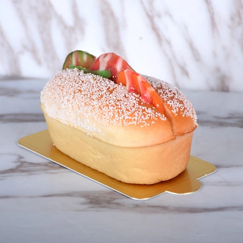

Mini Rectangle Gold Cardboard Cake Base, 200PCS Cake Paper Plates Dessert Board Base Grease-Proof and Freezer-Durable Pastry Car