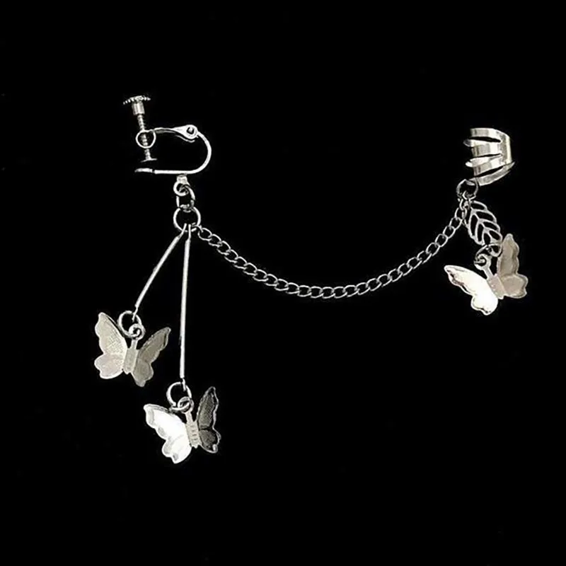 1 шт модные маленькие серьги-бабочки из сплава без пирсинга для женщин ювелирные изделия - Окраска металла: A2