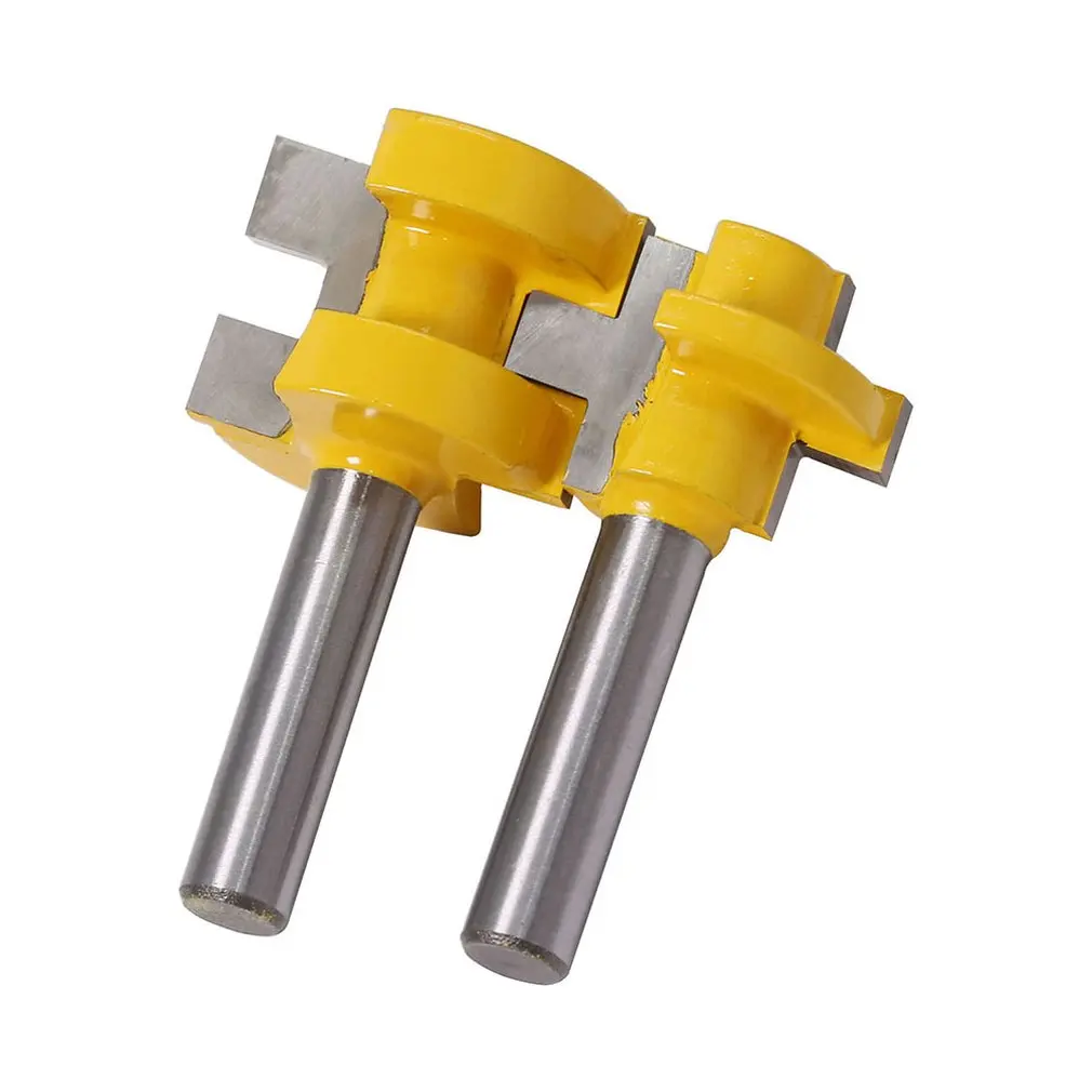 

8mm Shank Carving Knife Square Tooth T-Slot Tenon Milling Cutter Router Bits for Wood Tool Woodworking