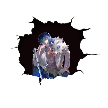 

Three Ratels 3D Anime Demon Slayer Kimetsu No Yaiba Tanjiro Kamado Peeking Sticker Decal on Car Bike Motorcycle Laptop