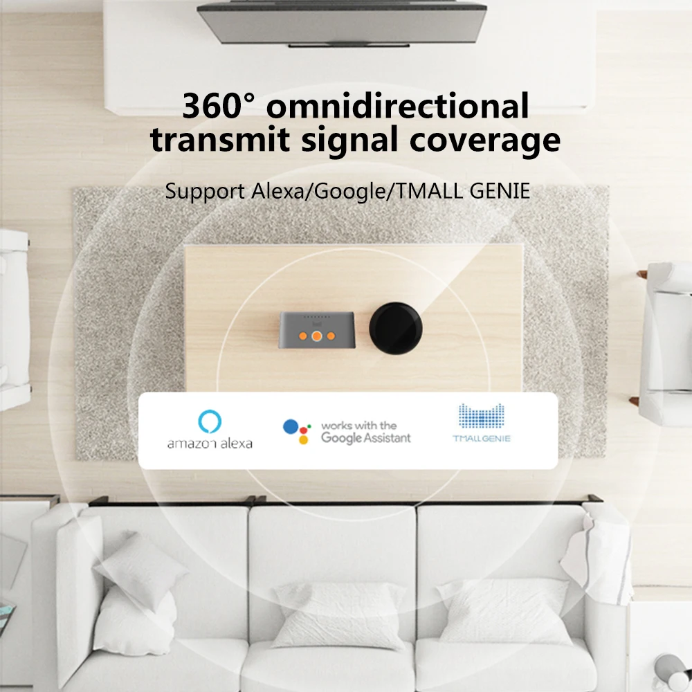 Tuya Smart Home Remote Controller IR Infrared Wireless Universal Voice Control TV Air Conditioning APP Control Google Home 14m