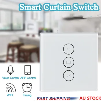 

App Eu Wifi Smart Press Curtain Switch Voice Control By Alexa And Google Phone Control For Electric Motor Touch Control Work